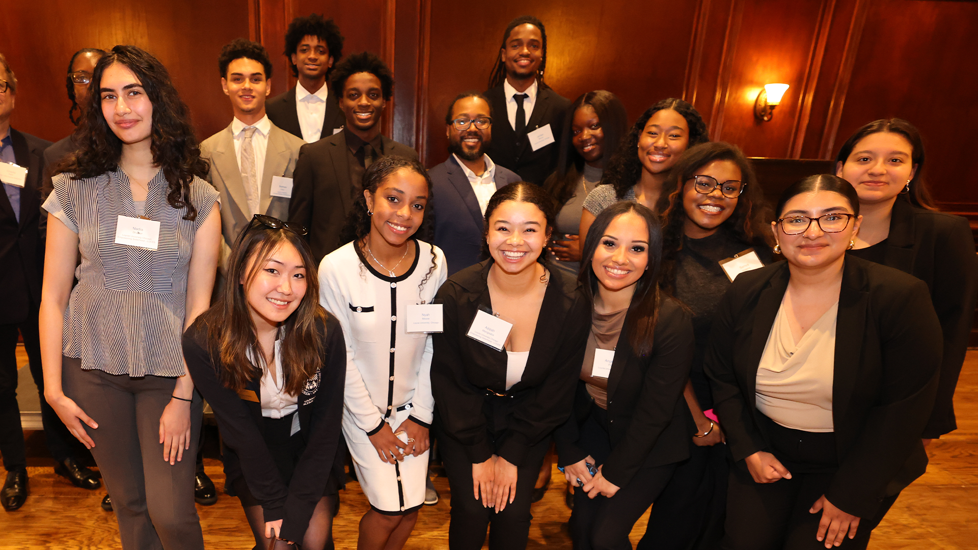 Loyola students pose at the Chicago City Club.